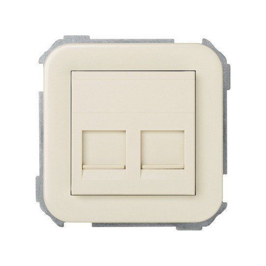 Tapa informática 2 conectores universal