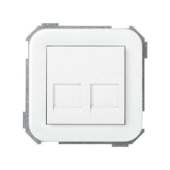 Tapa informática 2 conectores avaya