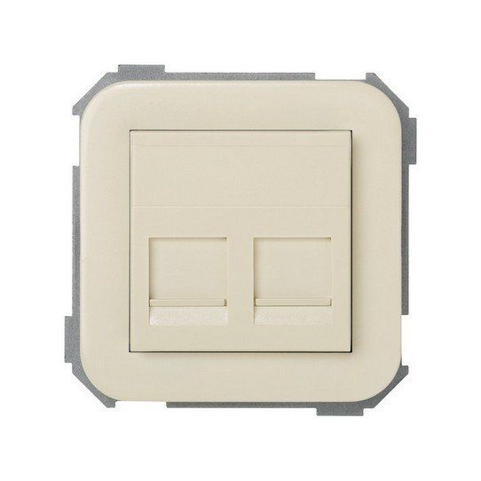 Tapa informática 2 conectores avaya