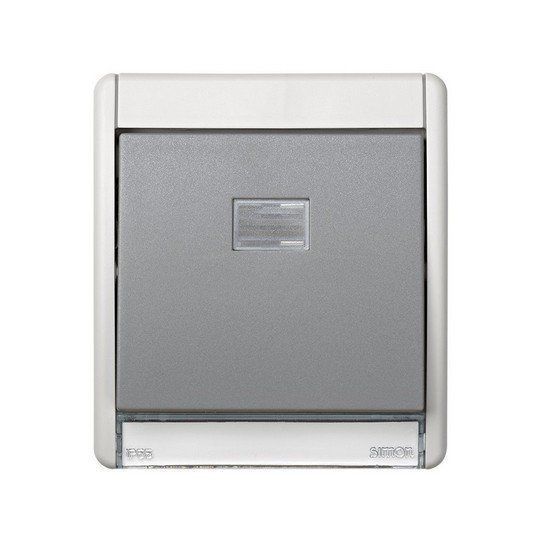 Marco con tecla simple gris s 44 aqua
