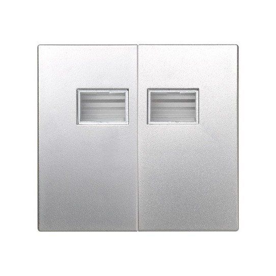Tecla doble aluminio s 44 aqua