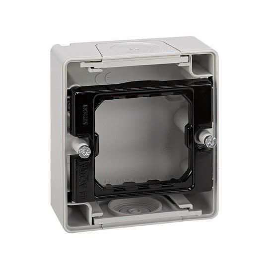 Base caja estanca gris de 1 elemento s 44 aqua
