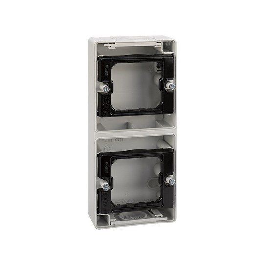 Base caja estanca gris de 2 elementos vertical s 44 aqua