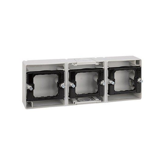 Base caja estanca de 3 elementos horizontal