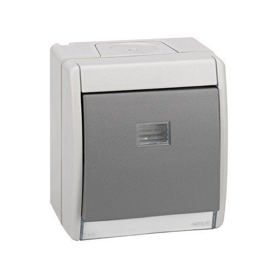 Pulsador gris 10AX 250V IP55