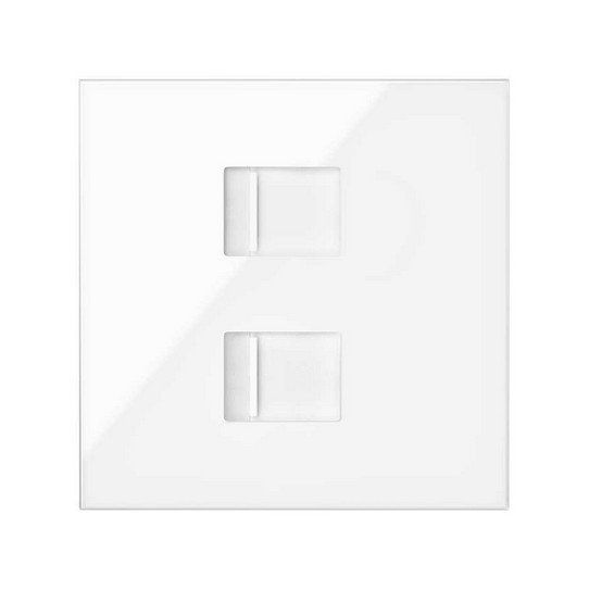 Tapa v&d plana CG para 2 RJ45 2M