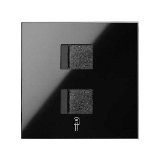 Tapa v&d plana CG para 2 RJ45 2M
