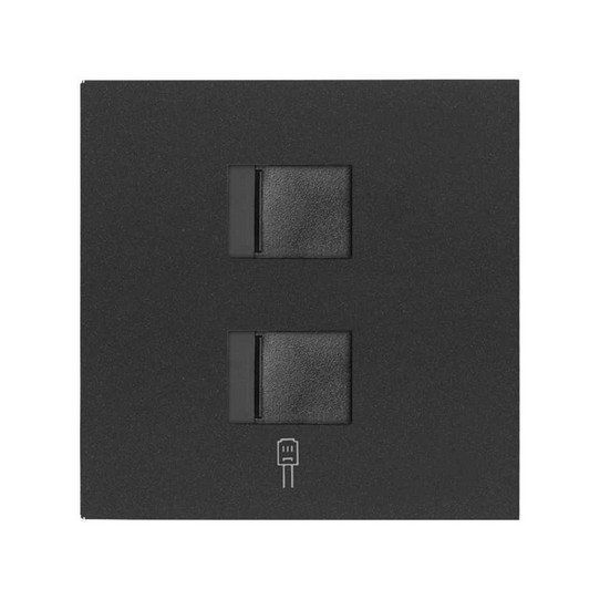 Tapa v&d plana CG para 2 RJ45 2M
