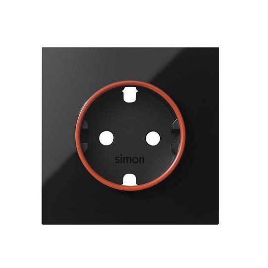 Tapa con aro rojo para base de enchufe schuko