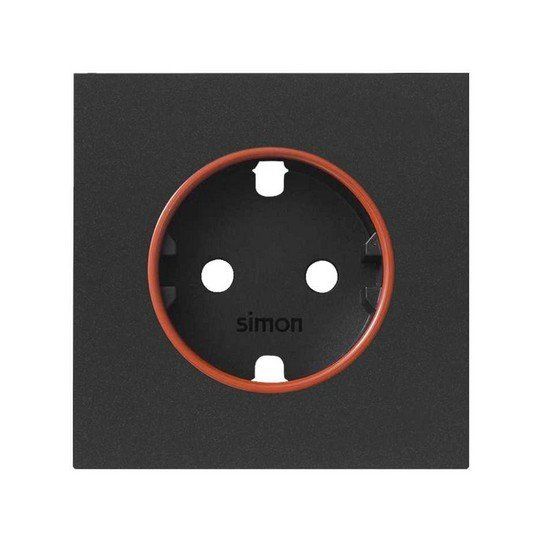 Tapa con aro rojo para base de enchufe schuko