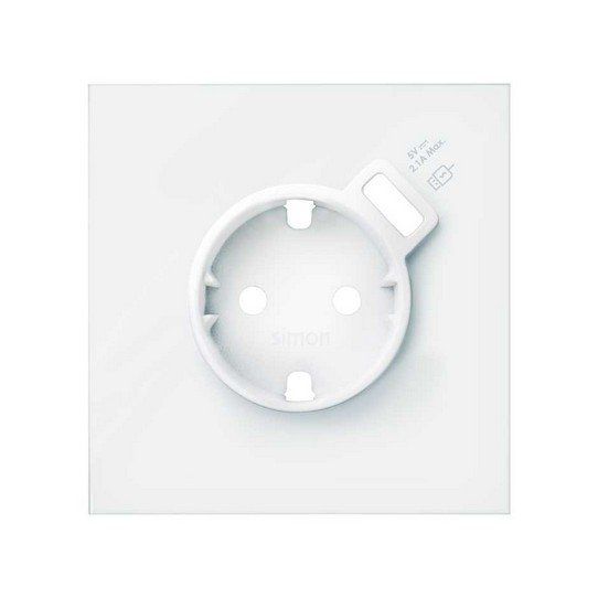 Tapa para base schuko con cargador USB