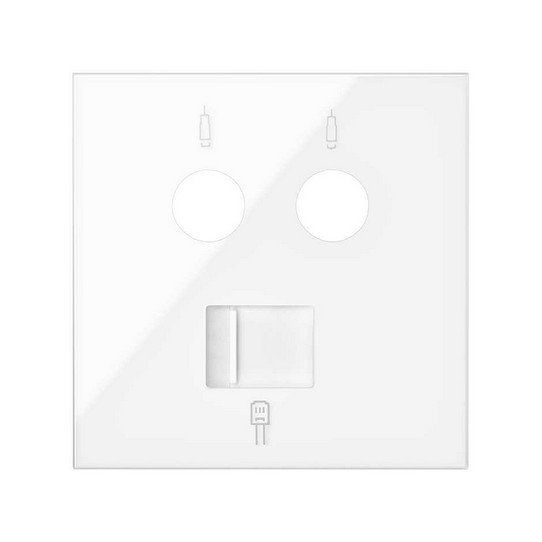 Tapa para toma R-TV+SAT con RJ45 2M