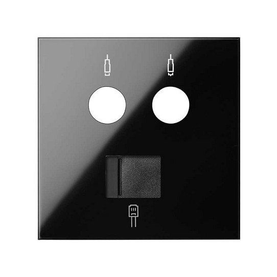 Tapa para toma R-TV+SAT con RJ45 2M