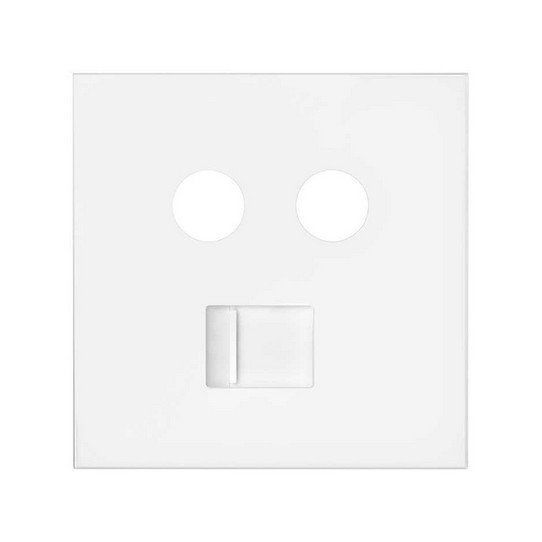 Tapa para toma R-TV+SAT con RJ45 2M
