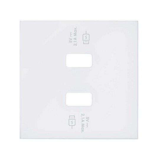 Tapa cargador USB 2 Bocas carga rápida