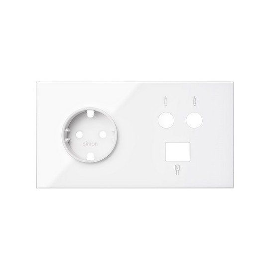 Kit front de 2 elementos base + TV + RJ45