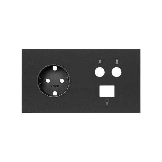 Kit front de 2 elementos base + TV + RJ45