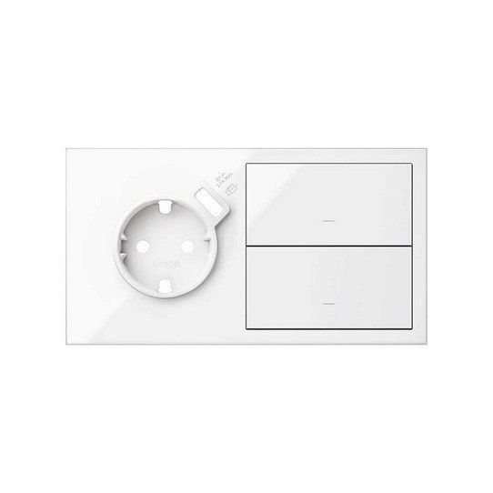 Kit front 2 ele.base con carg usb int + 2 teclas izquierda