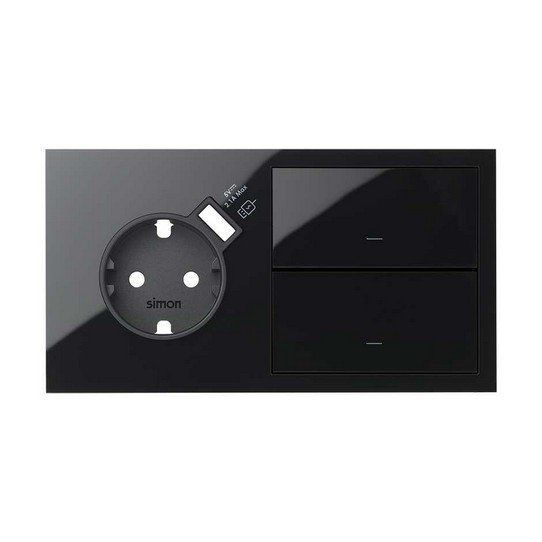 Kit front 2 ele.base con carg usb int + 2 teclas izquierda