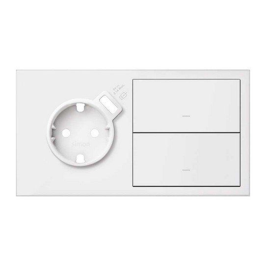 Kit front 2 ele.base con carg usb int + 2 teclas izquierda