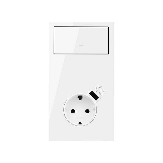 Kit front vertical de 2 elementos tecla + base con carg USB