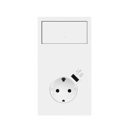 Kit front vertical de 2 elementos tecla + base con carg USB