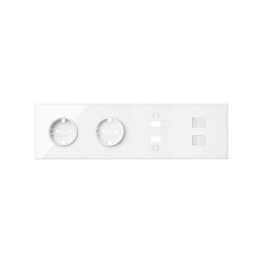 Kit front 4 el 2 bases + carg.USB doble carga rápida + 2xRJ45