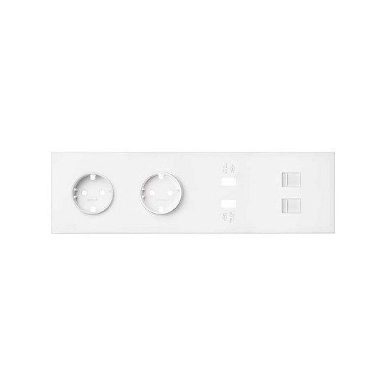 Kit front 4 el 2 bases + carg.USB doble carga rápida + 2xRJ45