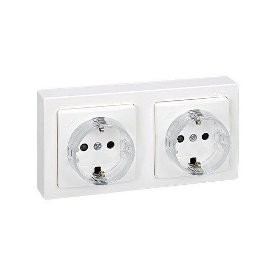 Base enchufe schuko doble precableado