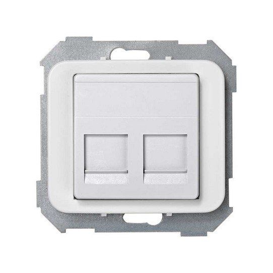 Tapa informatica 2 conectores universal