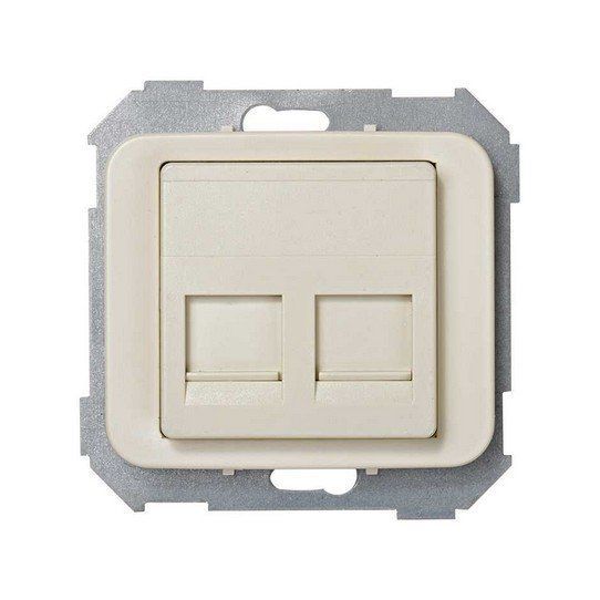 Tapa informatica 2 conectores universal