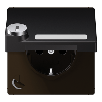 Enchufe tapa abatible retroc. LS dark