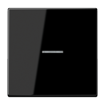 Tecla pulsador simple con visor LS color negro
