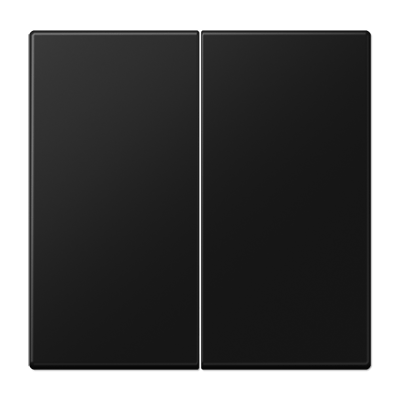 Tecla pulsador doble LS color negro mate