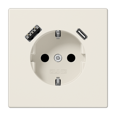 Enchufe SCHUKO® c/ USB-AC LS bl.