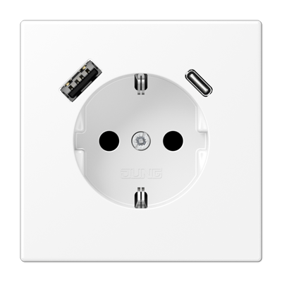 Enchufe SCHUKO® c/ USB-AC LS bl color mate