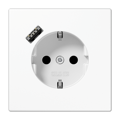 Enchufe SCHUKO® c/ USB-A LS color blanco alpino