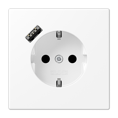 Enchufe SCHUKO® c/ USB-A LS bl color mate