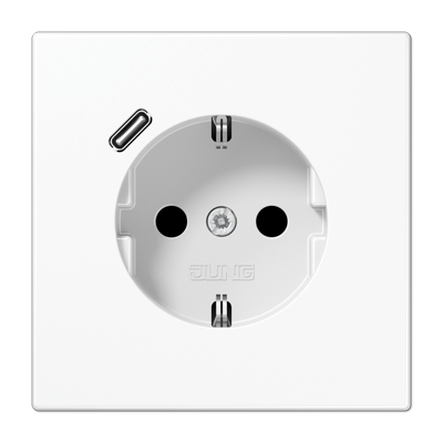 Enchufe SCHUKO® c/ USB-C LS color blanco alpino