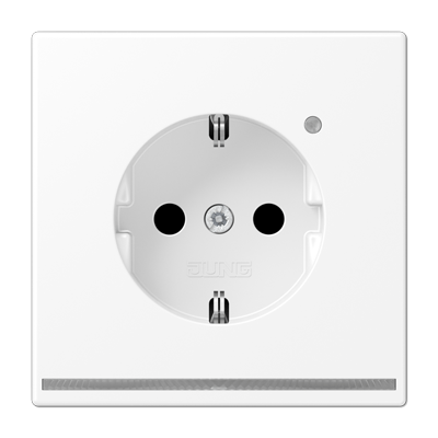Enchufe SCHUKO® con LED bl. LS bl color mate