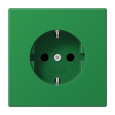 Enchufe SCHUKO® protección contacto LS color verde