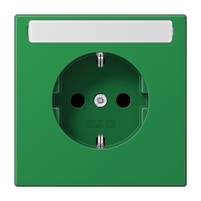 Enchufe SCHUKO® inscr. prot. LS color verde