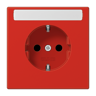 Enchufe SCHUKO® inscr. prot. LS color rojo