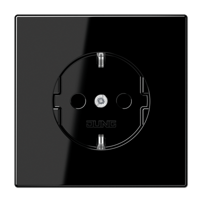 Enchufe SCHUKO® protección contacto LS color negro