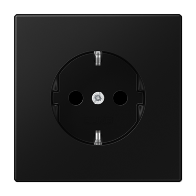 Enchufe SCHUKO® prot. LS color negro mate