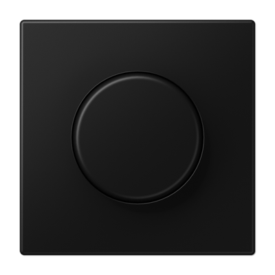 Placa dimmer giratorio. LS color negro mate