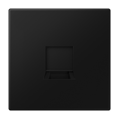 Placa Mod. Jack 1 toma LS color negro mate