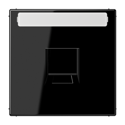Placa Mod. Jack-Radio 1 toma LS color negro