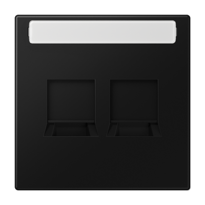 Placa Mod.Jack-Radio 2T LS color negro mate