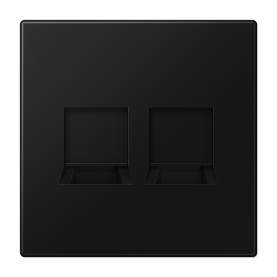Placa Mod.Jack-Radio 2T LS color negro mate